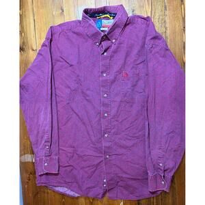 Wrangler George Strait Cowboy Collection XXL Purple Micro Print Shirt